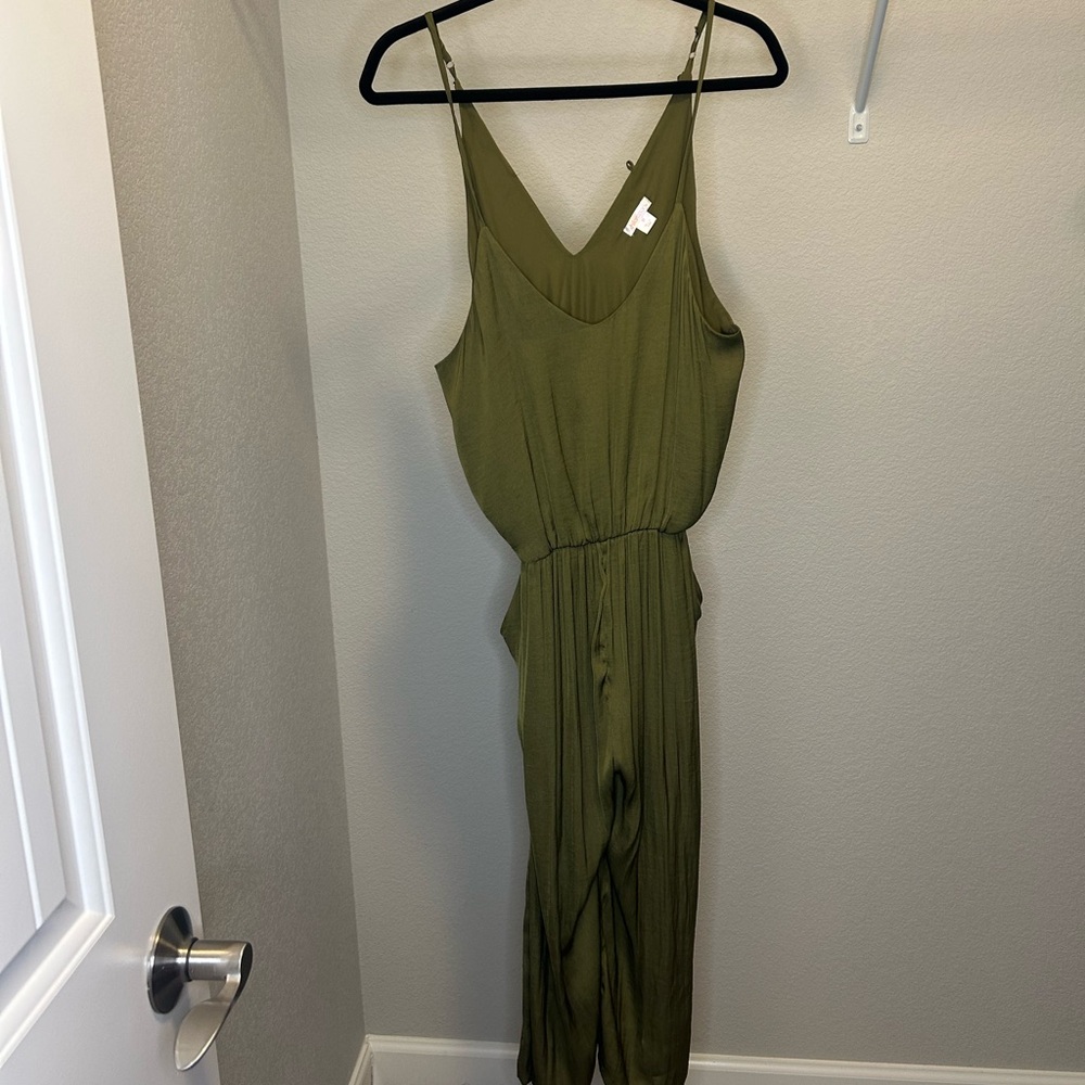 Olive Green Thin Strap Jumpsuit/Romper